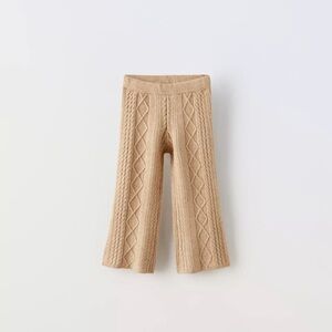 Zara Flared Cable Knit Leggings